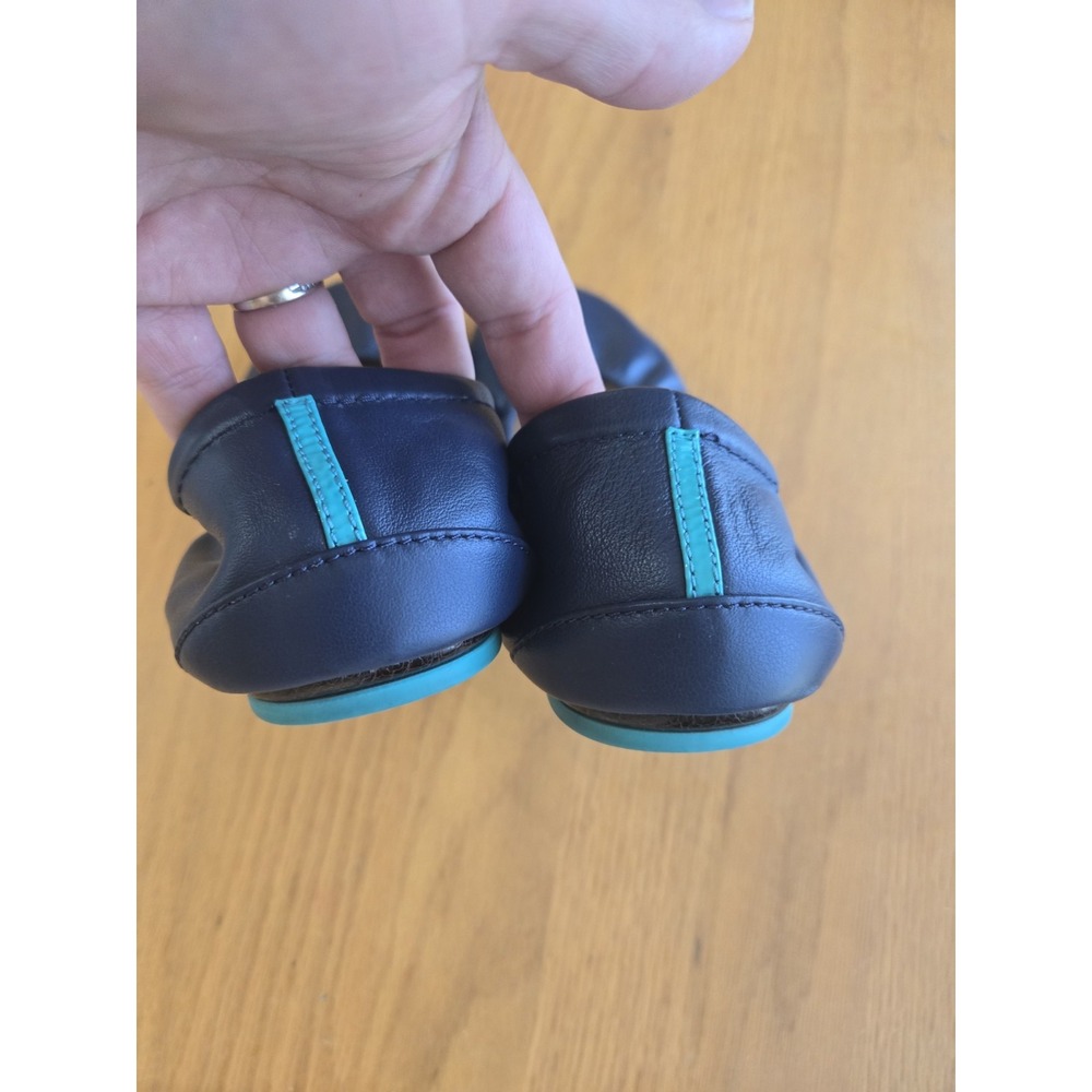 Tieks Cobalt Blue Leather Ballet Flats Shoes Size 12 Classic Foldable - Picture 4 of 7